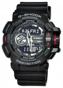 Image of Casio Mens G-Shock Black Chronograph GA-400-1BER Watch