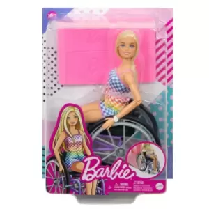 image of Barbie Wheelchair Doll with Blonde Hair