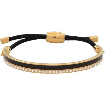 image of Skinny Plain Sparkle Black & Gold Friendship Bangle