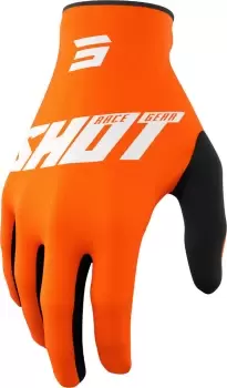 Image of Shot Raw Burst Motocross Gloves, white-orange, Size 3XL, white-orange, Size 3XL