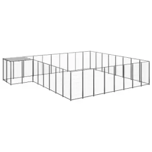 Image of Vidaxl Dog Kennel Black 20.57 M Steel