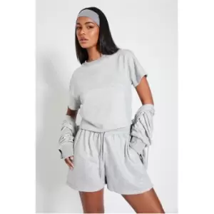 Image of I Saw It First 3 Piece Zip Up Hoodie And Racer Set - Grey
