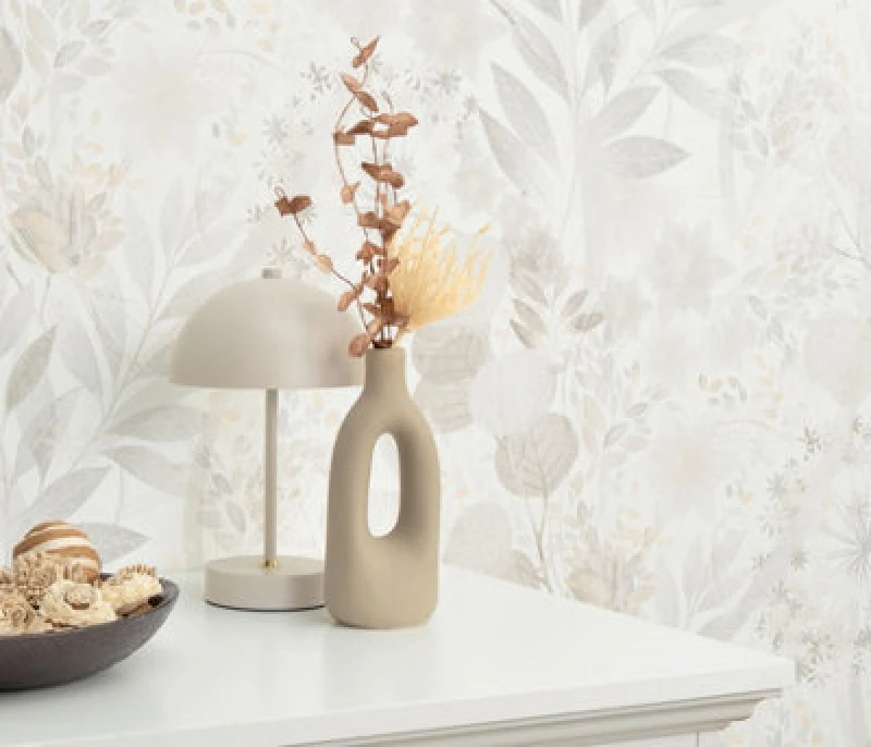 Image of Erismann Wallpaper Secret Grove Light Grey