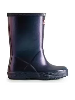 Image of Hunter First Original Wellington Boot, Blue, Size 11 Younger
