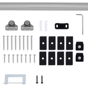 Image of HOMCOM Modern Sliding Barn Door Closet Hardware Track Kit Track System Unit for Single Wooden Door 6FT /1860mm by HOMCOM