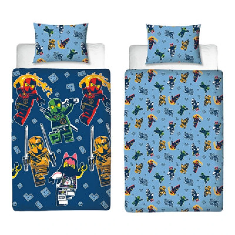Image of Lego Ninjago Reversible Duvet Set Size: Single Multicolor Unisex Single