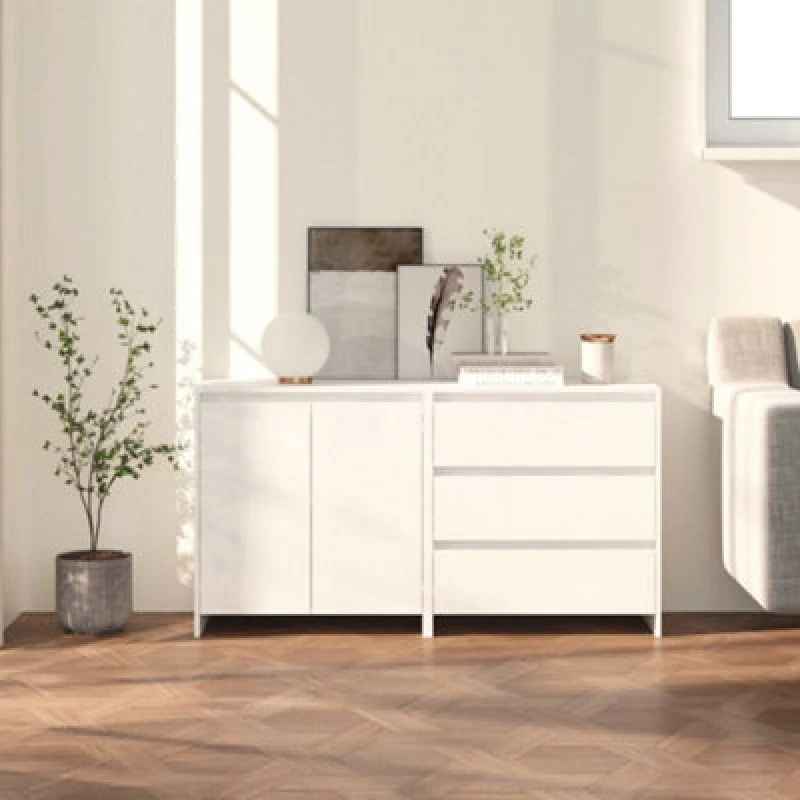 Image of VIDAXL 2 Piece Sideboard White Engineered Wood Vidaxl 8720286903551