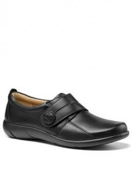 Image of Hotter Sugar Wide Fit Touch Close Shoes - Black, Size 3, Women