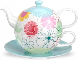 image of Portmeirion Crazy Daisy Tea for One with Saucer