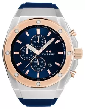 Image of TW Steel CE4105 Mens CEO Tech Blue Dial Two Tone Blue Watch