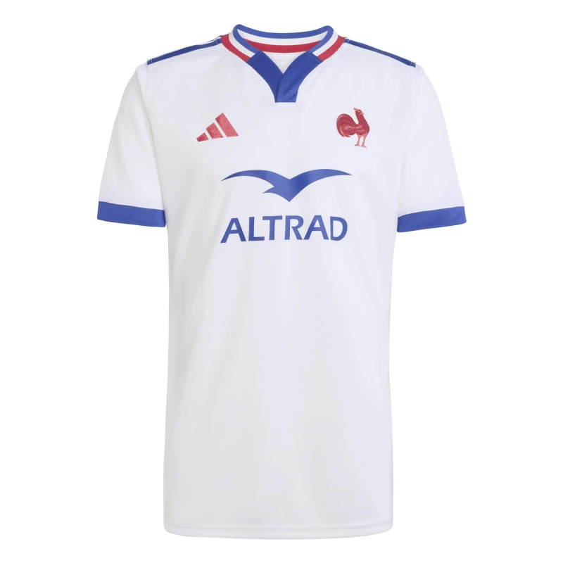 Image of adidas Mens France Rugby Away Short Sleeve Six Nations 2026 Shirt White male L