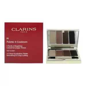 image of Clarins 4 Colour 04 Oud Wet & Dry Eyeshadow Palette 6.9g