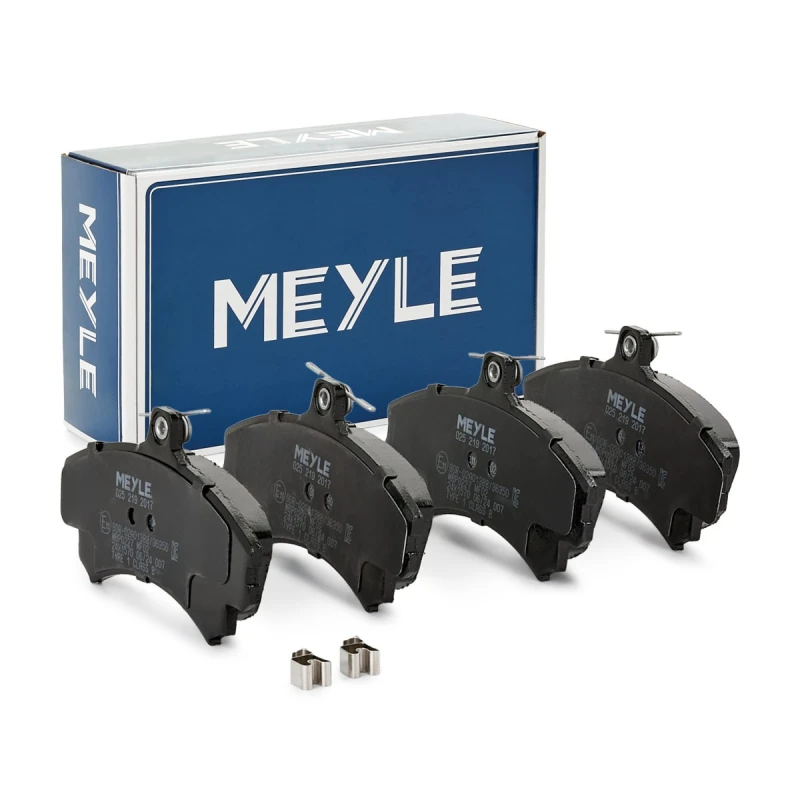 Image of MEYLE 025 219 2017 Brake pad set Front Axle, with acoustic wear warning, Original Quality, with anti-squeak plate Brake Pad Set,disc brake (402)