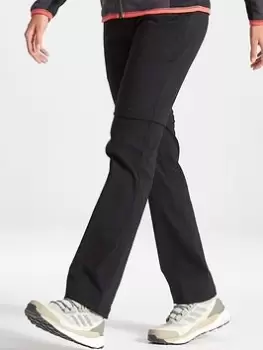 Image of Craghoppers Kiwi Pro II Convertible Walking Trousers - Black, Size 10, Women