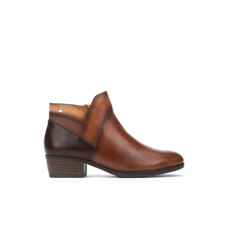 Image of Pikolinos Daroca W1U-8732 Leather Womens Ankle Boots - Cuero - Size:UK 4-4.5
