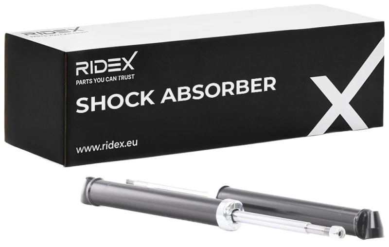 Image of RIDEX 854S2658 Shock absorber Front Axle, Gas Pressure, Twin-Tube, Spring-bearing Damper, Top pin Shock Absorber (854)