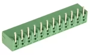 Image of Phoenix Contact, MC 1.5/12-G-3.81, 12 Way, 1 Row, Right Angle PCB Header