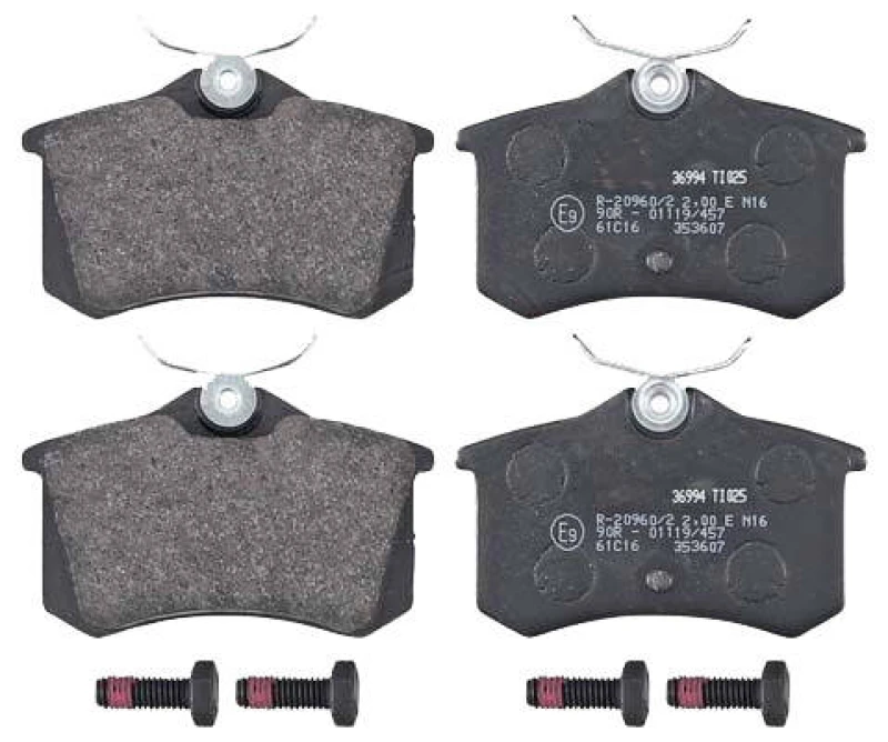 Image of A.B.S. 36994 Brake pad set without integrated wear sensor Brake Pad Set,disc brake (402)