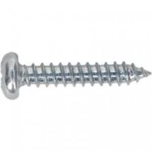 Image of Sealey STPP3519 Self Tapping Screw 3.5 x 19mm Pan Head Pozi Zinc DIN 7981CZ