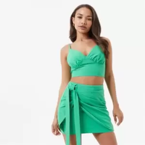 image of Jack Wills Tie Wrap Top - Green