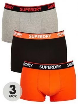 image of Superdry Classic Three Pack Trunk - Multi, Grey Multi Size M Men