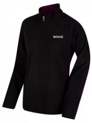 Image of Regatta Sweethart Quarter Zip Fleece, Black, Size 22, Women