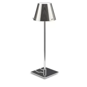 Virgin Table Lamp With Round Tapered Shade Chrome