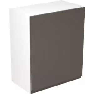 Image of Kitchen Kit Flatpack J-Pull Kitchen Cabinet Wall Unit Super Gloss 600mm in Graphite MFC