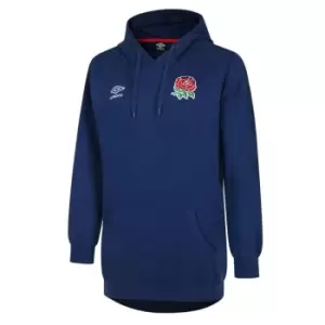 Image of Umbro England Rugby Hoodie Womens - Blue