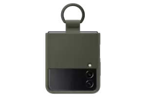Image of Samsung Silicone Cover with Ring for Galaxy Z Flip4 in Khaki (EF-PF721TGEGWW)