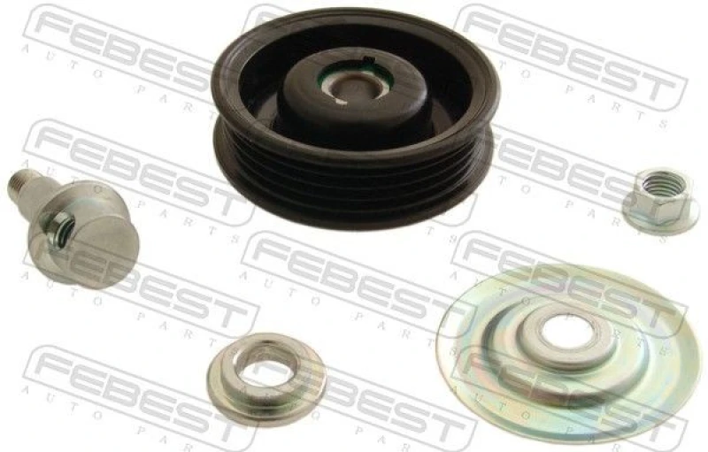 Image of FEBEST 0187-HDJ100 Tensioner Pulley Tensioner Pulley,v-ribbed belt (310)