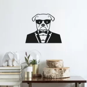 Image of Bulldog Black Decorative Metal Wall Accessory