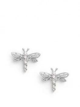 Image of Olivia Burton Dancing Dragonfly Stud Earrings Silver