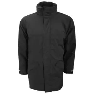 image of Result Mens Core Winter Parka Waterproof Windproof Jacket (2XL) (Black)