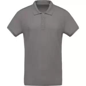 image of Kariban Mens Organic Pique Polo Shirt (XXL) (Storm Grey)