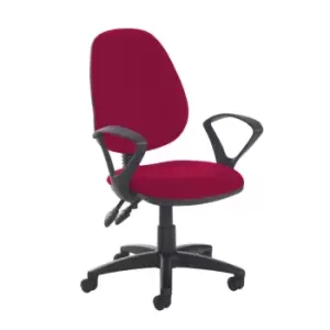 Image of Dams MTO Jota High Back PCB Operator Chair with Fixed Arms - Ocean Blue