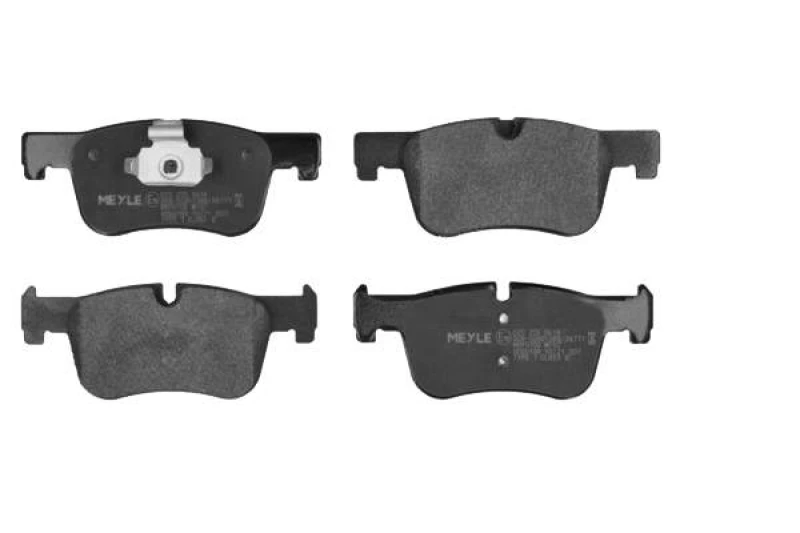 Image of MEYLE 025 255 0618 Brake pad set Front Axle, prepared for wear warning indicator, Original Quality, with anti-squeak plate Brake Pad Set,disc brake (
