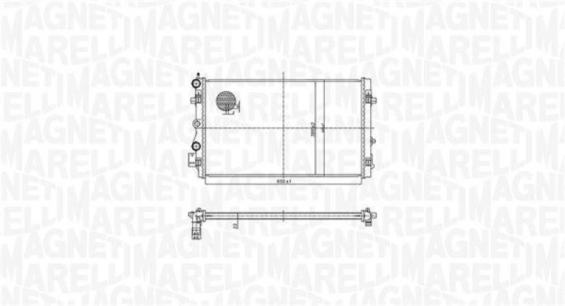 Image of MAGNETI MARELLI Engine radiator MAGNETI MARELLI 350213167900