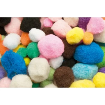 image of Artstraws - CT2875 Poms, Assorted Colours and Sizes (approx 300), 140g