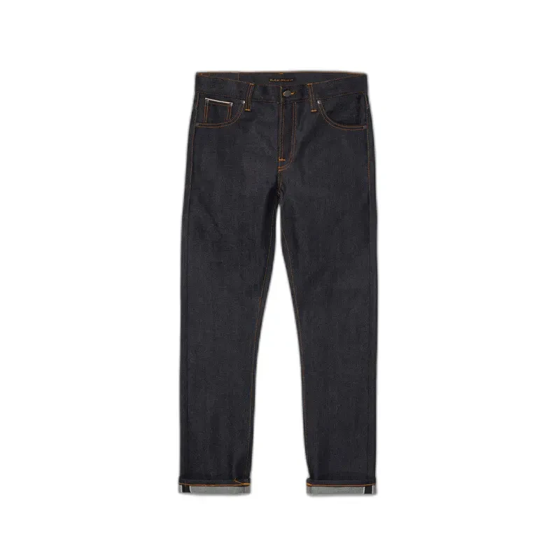 Image of Nudie Jeans Slim Jeans Nudie Jeans Grim Tim Dry Japan Selvage Bleu Male 30x32