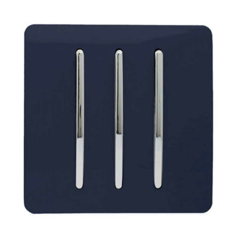 Image of Trendiswitch Navy 3 Gang 2 Way 10 Amp Switch