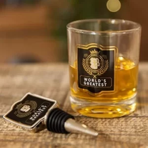 image of Brewmaster Worlds Greatest Bottle Stopper & Tumbler Set