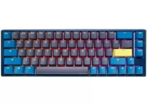 image of Ducky One3 Daybreak SF keyboard USB UK English Blue, Yellow, Grey