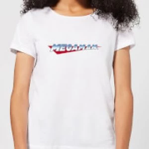 Image of Mega Man Logo Womens T-Shirt - White - 3XL