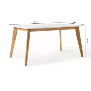 Image of Out & out York Dining Table White- 200cm