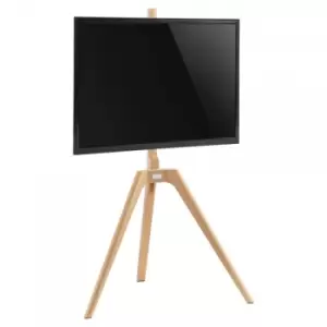Image of TRIPOD-LIGHT Tripod Stand for up to 65" TVs - Light Wood