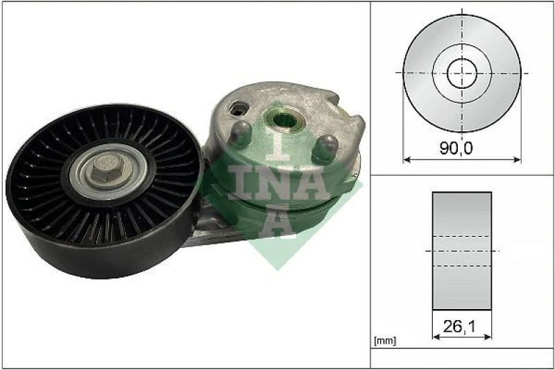Image of Tensioner Lever, v-ribbed belt INA 534 0668 10