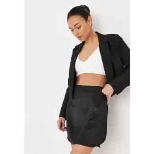 image of Missguided Curve Side Mini Skirt - Black