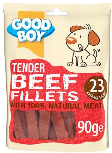 image of Good Boy Tender Beef Fillets Dog Treats 80g