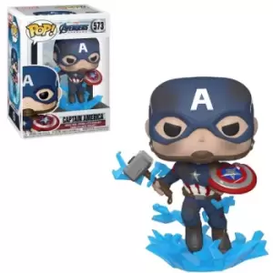 image of Marvel Avengers: Endgame Captain America with Broken Shield Pop! Vinyl Figure